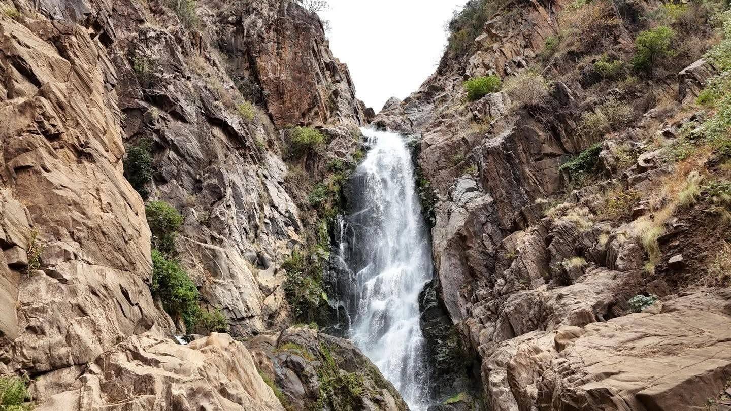 Waterfall cutting through the Nguruman Escarpment